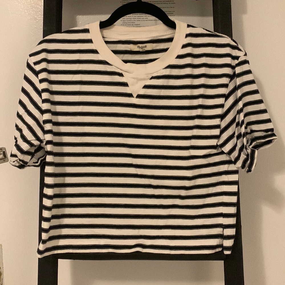Striped Boxy Crop Top